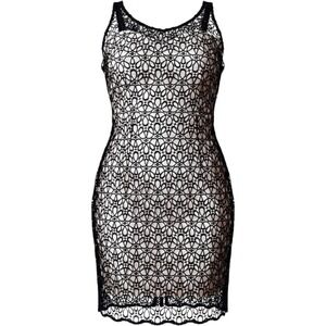 Ann Taylor Petite Black Lace Overlay Sheath Dress Champagne Lining 0P Sleeveless